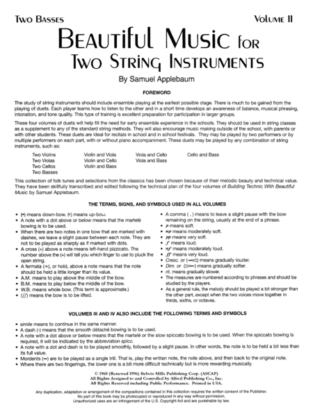 Beautiful Music for Two String Instruments, Book 2