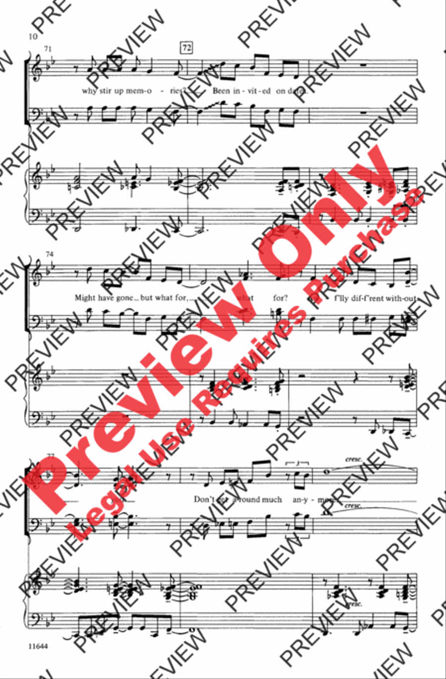 Don't Get Around Much Anymore 4-Part scores gallery preview page 10