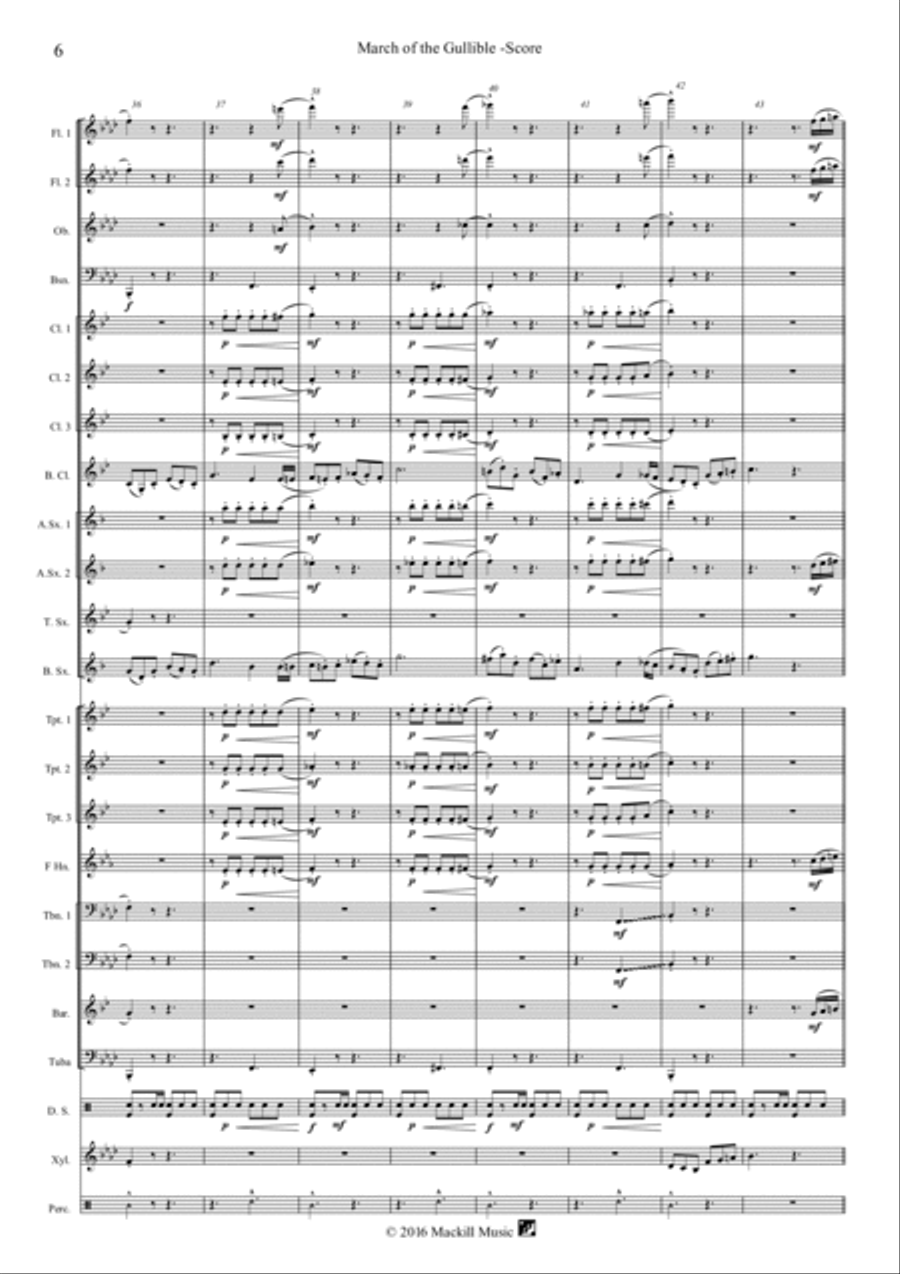March of the Gullible March of the Gullible Concert Band scores gallery preview page 6