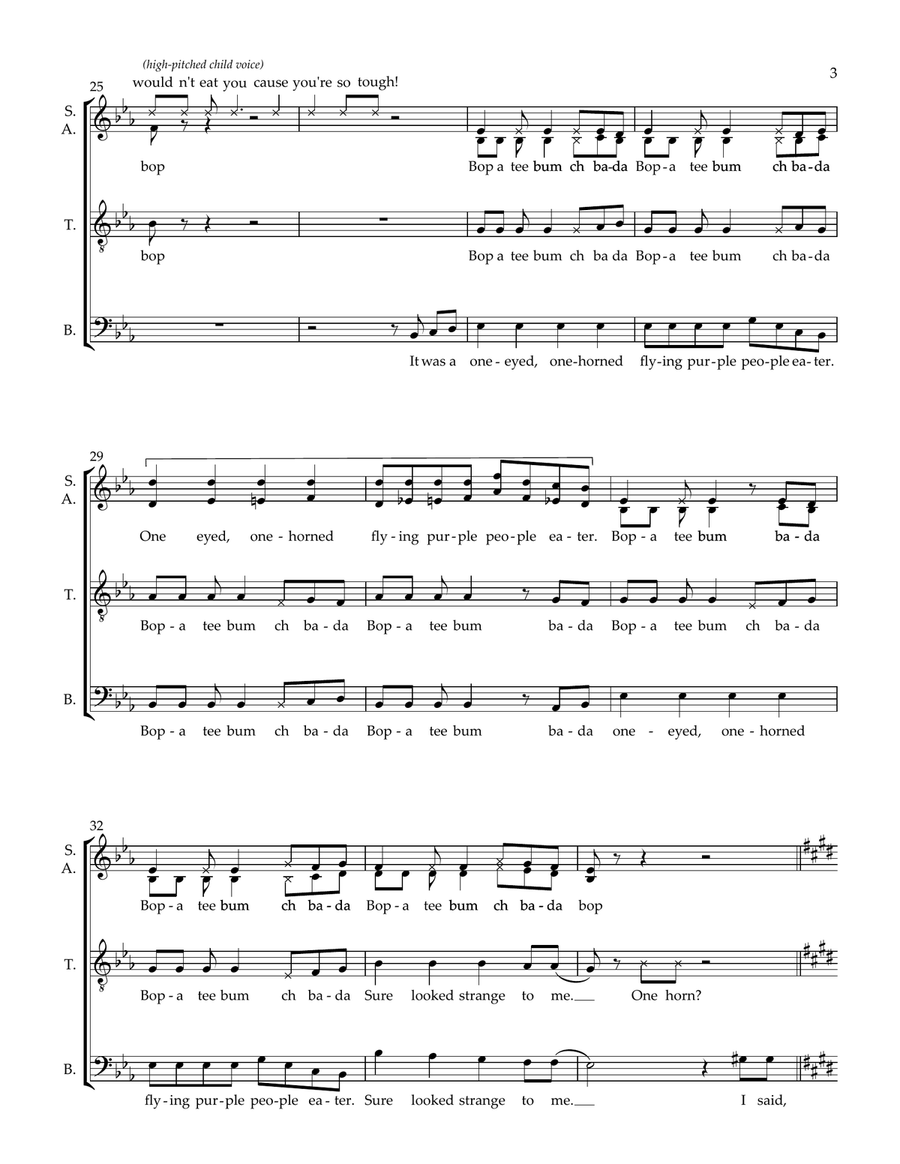 Purple People Eater(tm) 4-Part scores gallery preview page 4