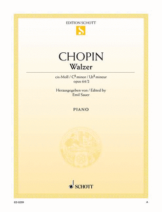 Book cover for Waltz C-sharp minor, Op. 64/2
