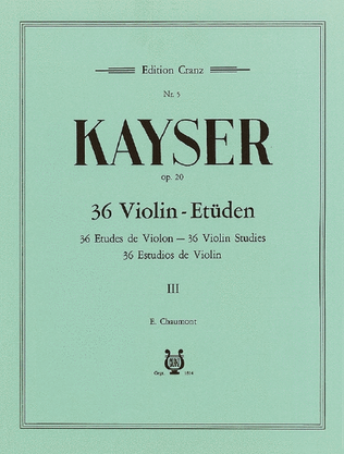 Kayser He Violin-etueden Op20 Bd3