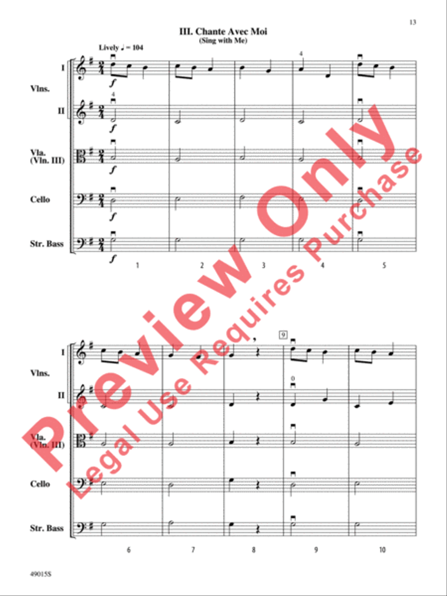 Petite Suite Française String Orchestra scores gallery preview page 14