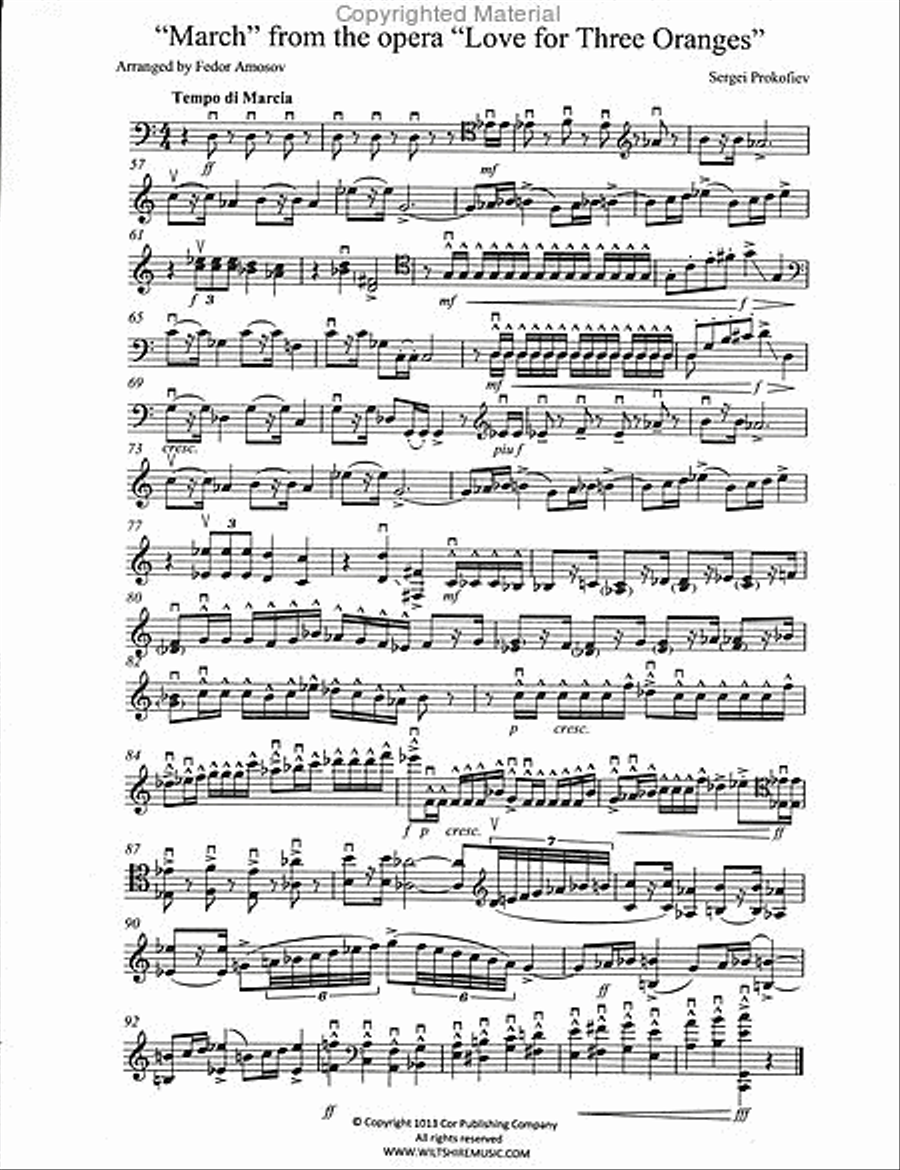 March form Love for Three Oranges (Amosov) Piano Accompaniment scores gallery preview page 2
