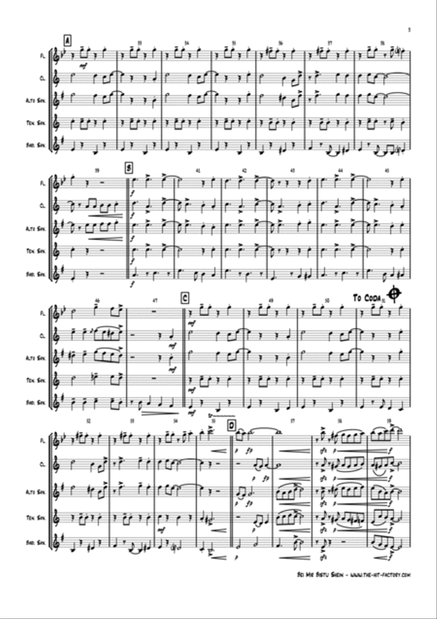 Bei Mir Bist Du Schon (means That You're Grand) Woodwind Quintet scores gallery preview page 3