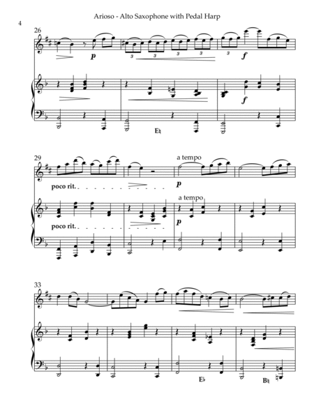 Arioso, Duet for Eb Alto Saxophone & Pedal Harp image number null