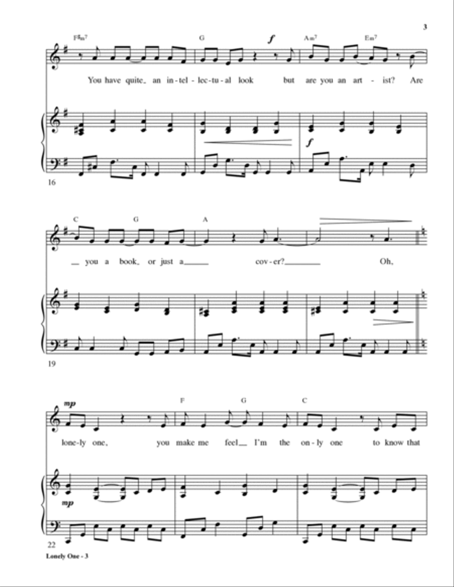 Lonely One Voice scores gallery preview page 3