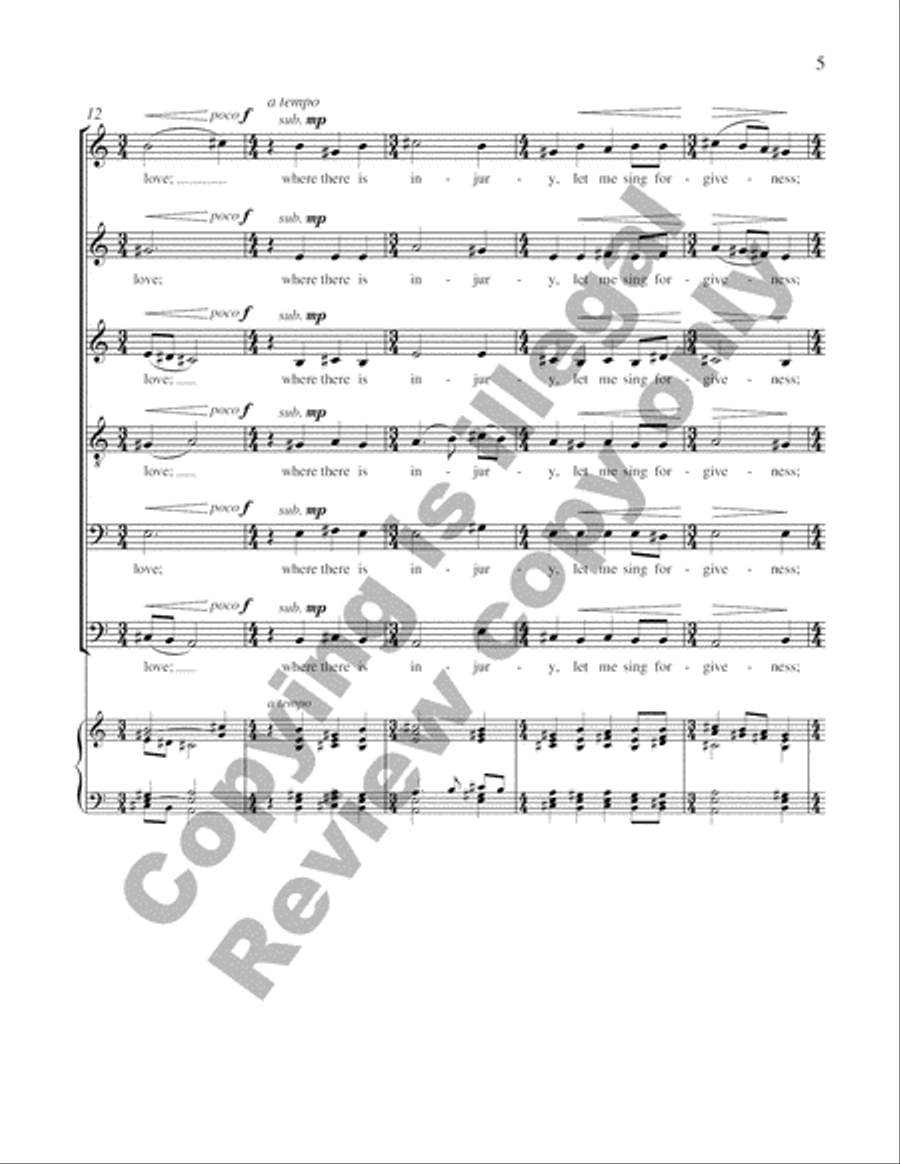 A Vision of Peace: 2. Voices for Peace SSATBB scores gallery preview page 4