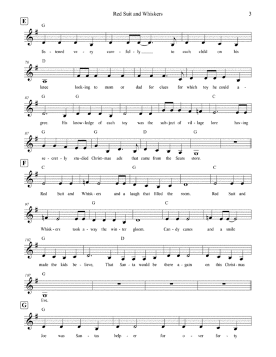 Red Suit and Whiskers Guitar scores gallery preview page 3