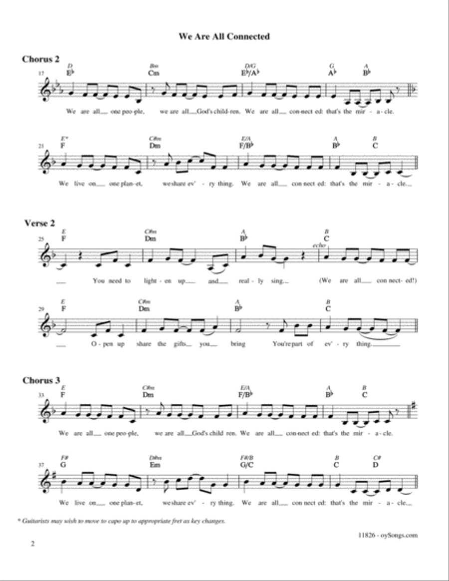 We Are All Connected We Are All Connected Piano scores gallery preview page 2