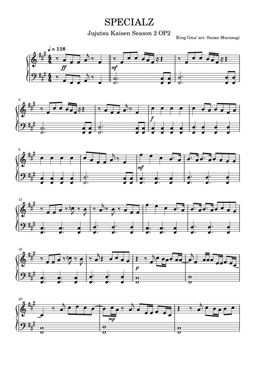 Specialz Easy Piano scores gallery preview page 1