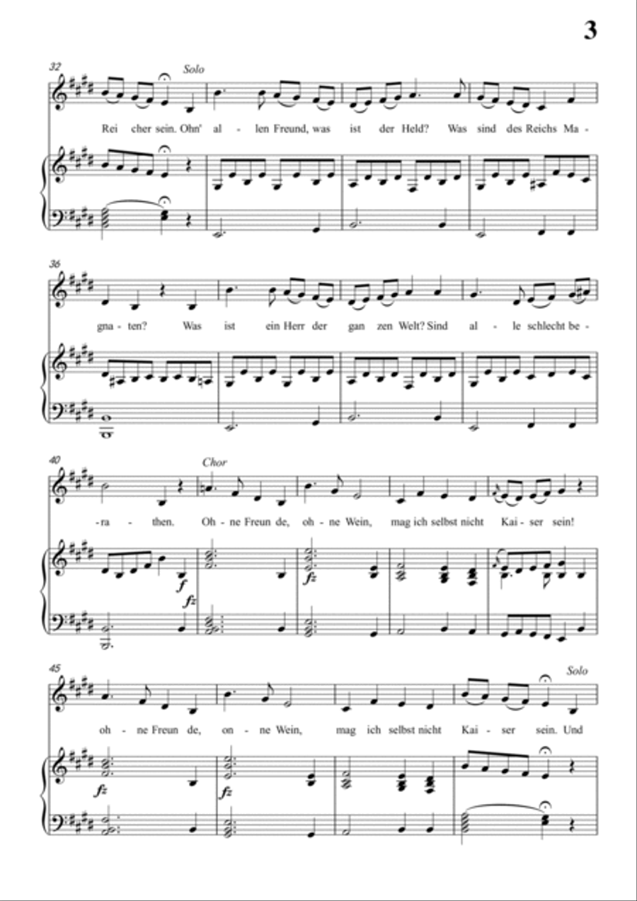 Schubert-Trinklied in E for Vocal and Piano Voice scores gallery preview page 4