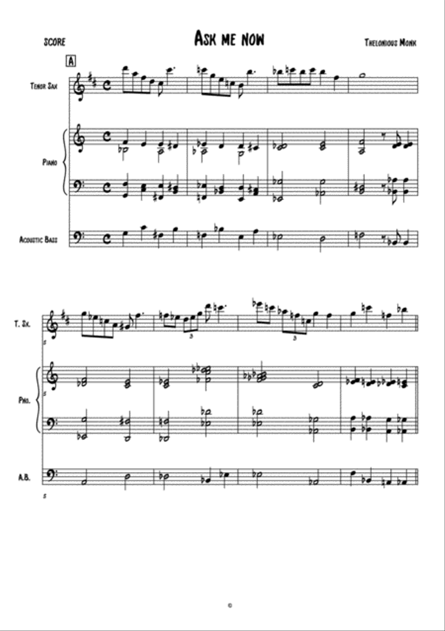 Ask Me Now Small Ensemble scores gallery preview page 1