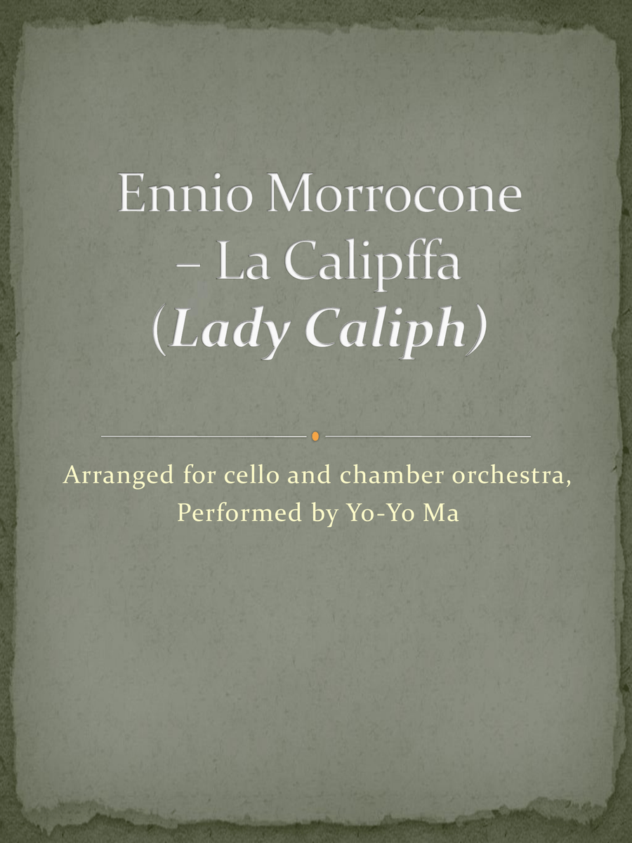 La Califfa Chamber Orchestra scores gallery preview page 1