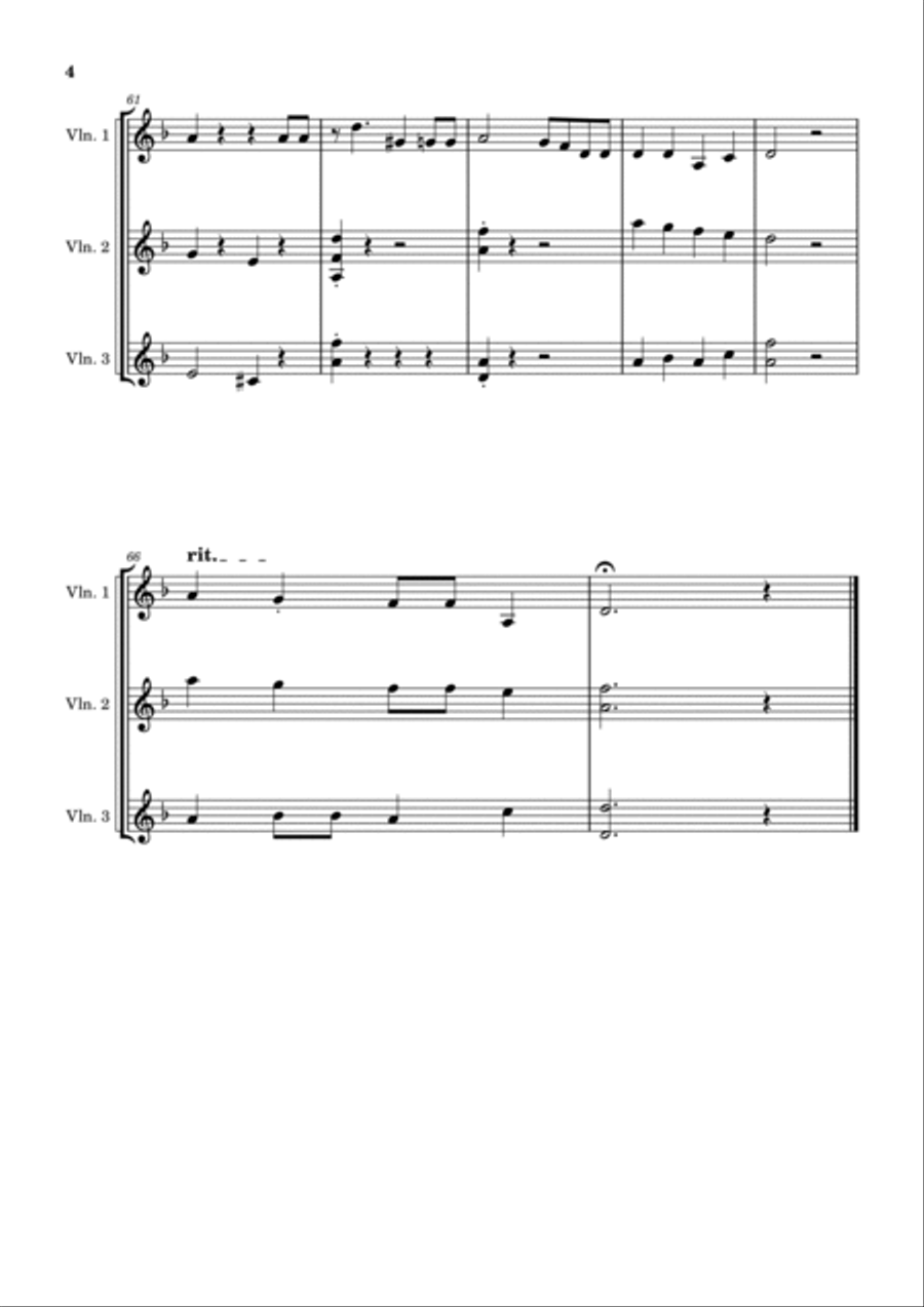 Waist Deep In The Big Muddy (the Big Muddy) String Trio scores gallery preview page 4