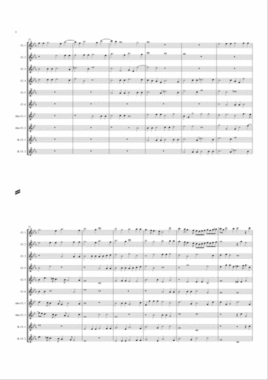 Canzon Duodecimi Toni A 10 Clarinet Choir scores gallery preview page 4