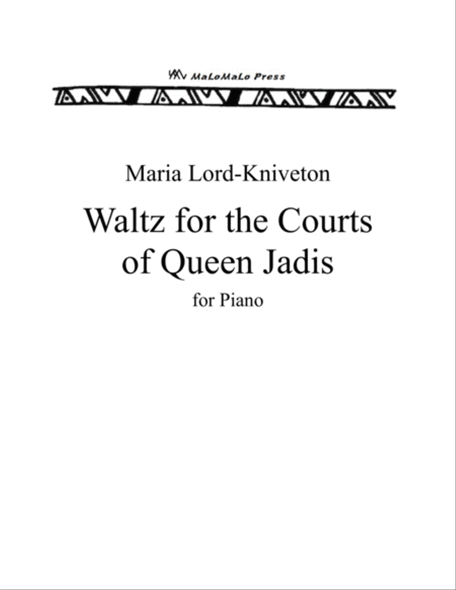 Waltz for the Courts of Queen Jadis Piano Solo scores gallery preview page 1