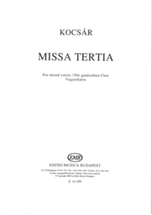Book cover for Missa tertia für gemischten Chor