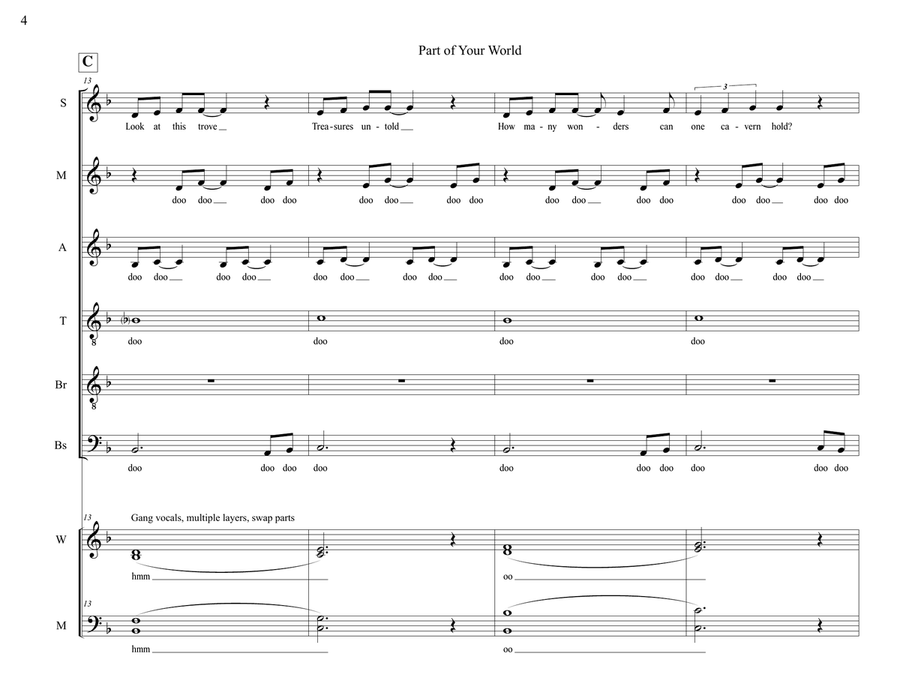 Part Of Your World Divisi scores gallery preview page 4