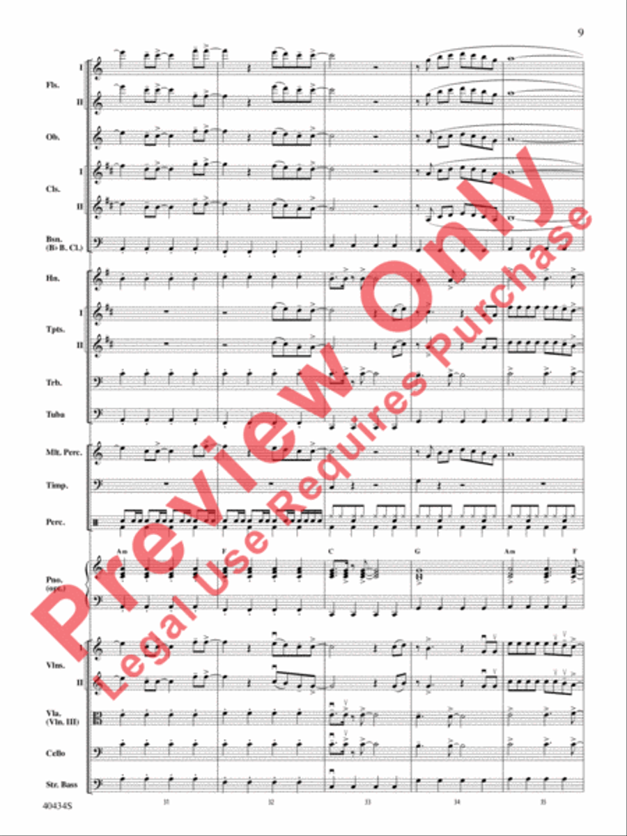 Last Friday Night (T.G.I.F.) / Edge of Glory Full Orchestra scores gallery preview page 10