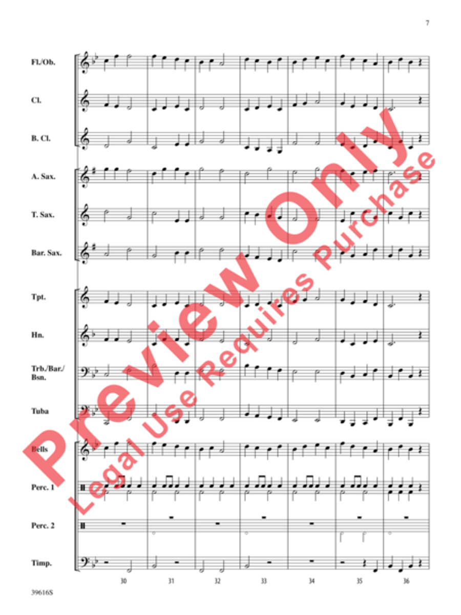 Quicksilver March Concert Band scores gallery preview page 8