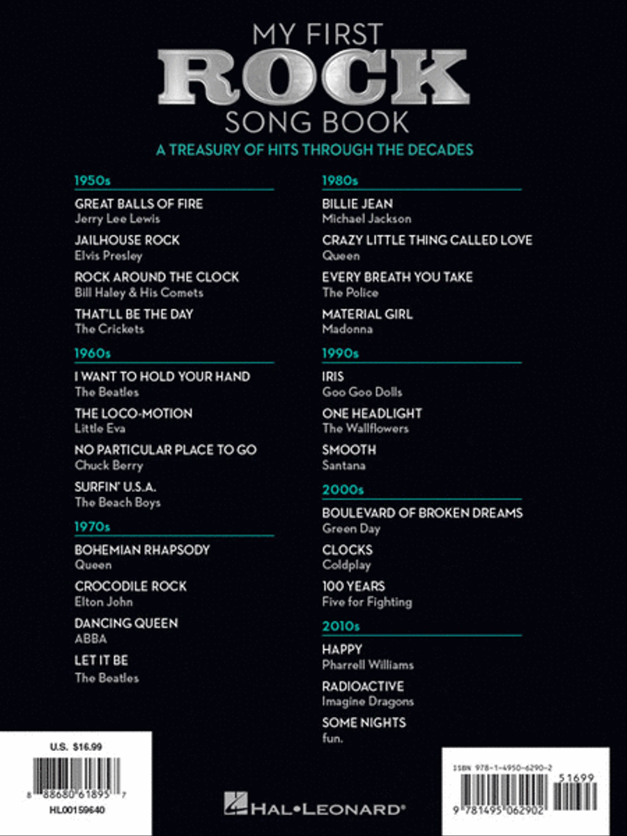 My First Rock Song Book Easy Piano scores gallery preview page 6