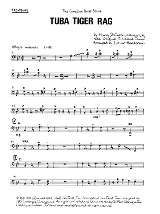 Book cover for Tuba Tiger Rag - Trombone (B.C.)