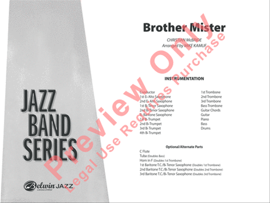 Brother Mister Jazz Ensemble scores gallery preview page 2