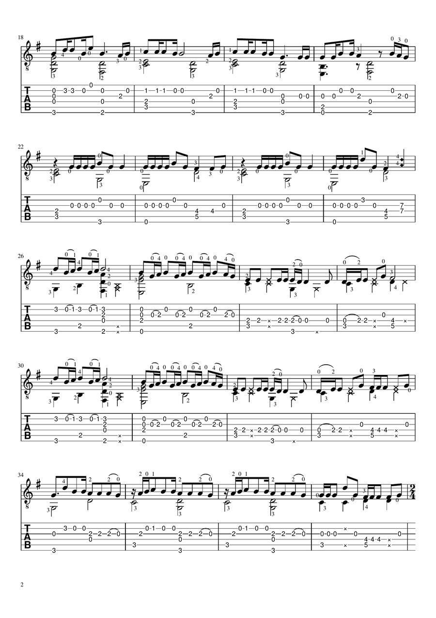 Memories Acoustic Guitar scores gallery preview page 3