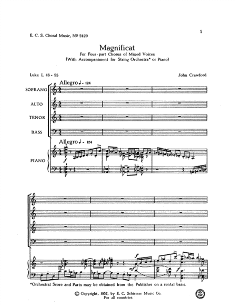 Magnificat 4-Part scores gallery preview page 1
