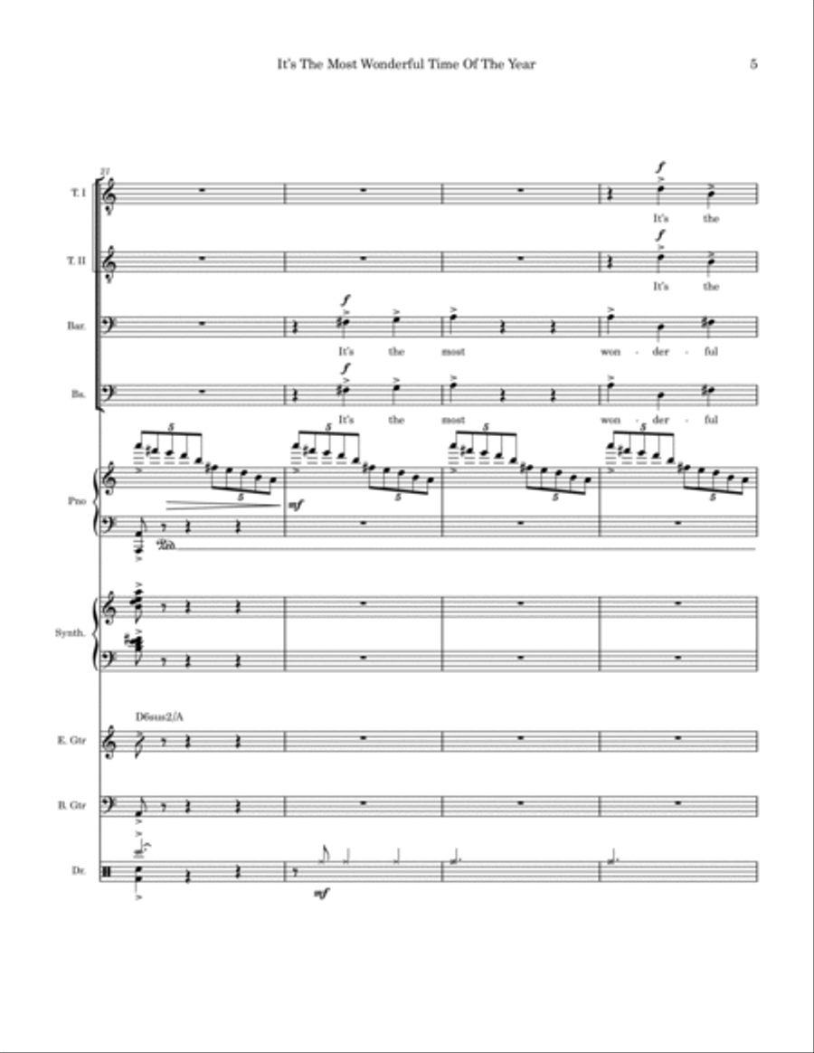 It's The Most Wonderful Time Of Year Small Ensemble scores gallery preview page 5