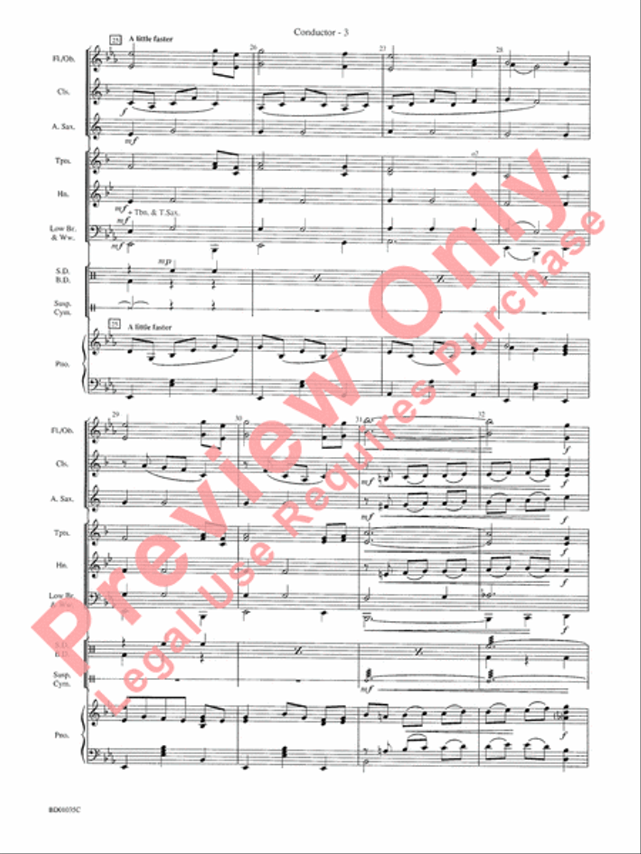 Amazing Grace Concert Band scores gallery preview page 6