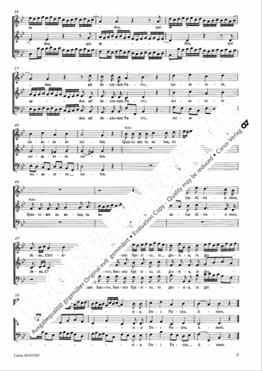 Missa civilis in B 3-Part scores gallery preview page 6