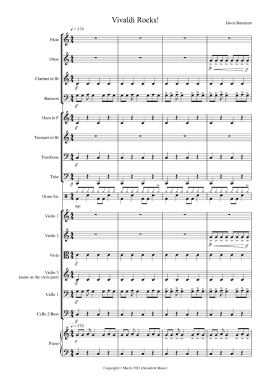 Vivaldi Rocks! for School Orchestra Full Orchestra scores gallery preview page 1