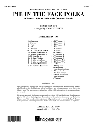 Book cover for Pie In The Face Polka - Full Score