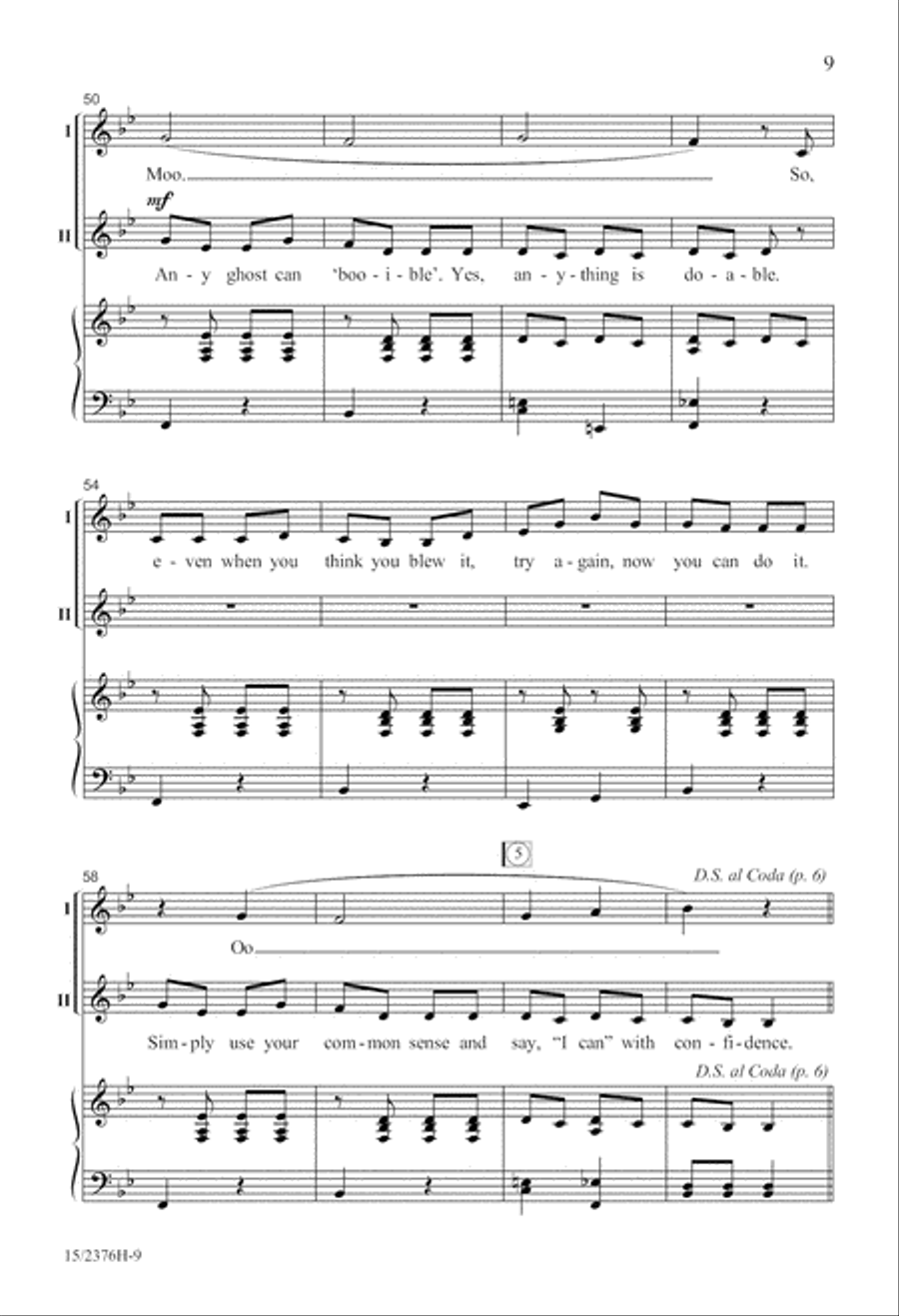 I Can, Can! I Can, Can! 2-Part scores gallery preview page 9