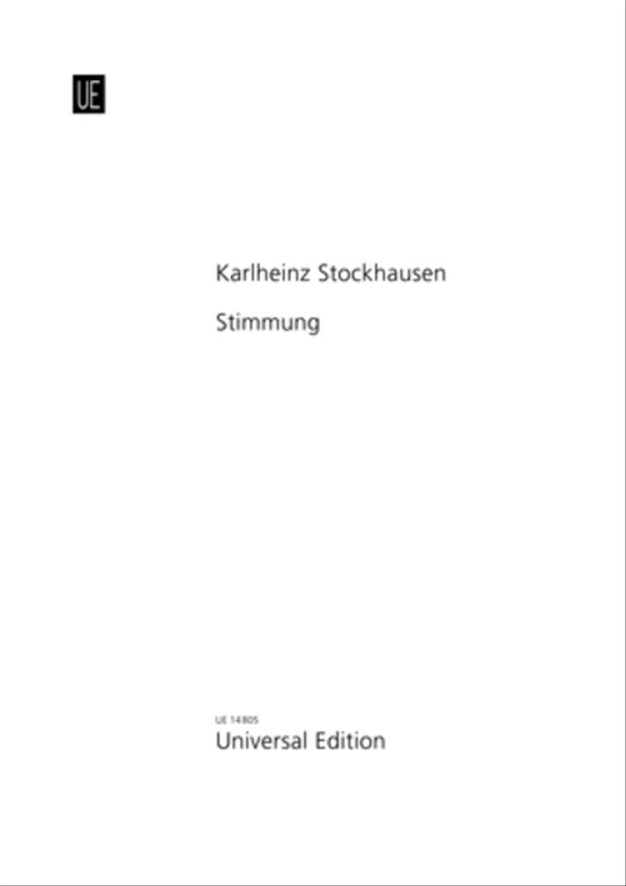 Stimmung, Study Score Study Score scores gallery preview page 1
