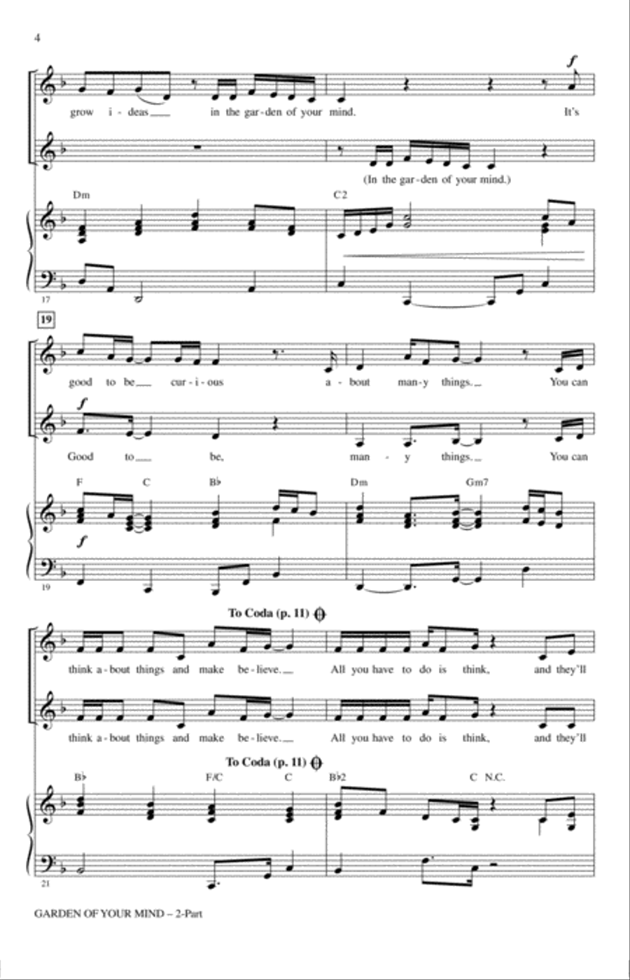 Garden Of Your Mind Garden Of Your Mind 2-Part scores gallery preview page 3