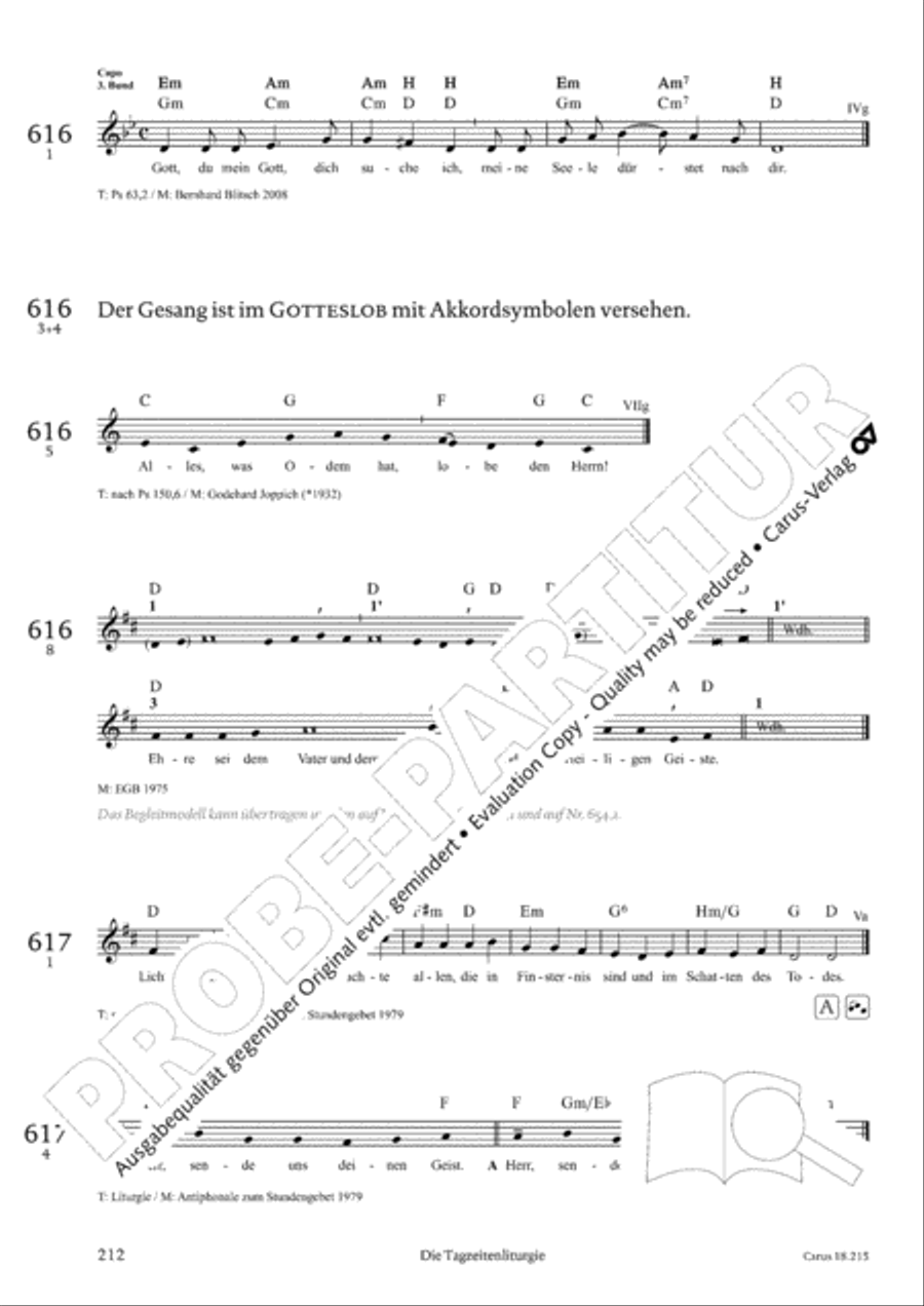 Gitarrenbuch zum Gotteslob Guitar scores gallery preview page 196