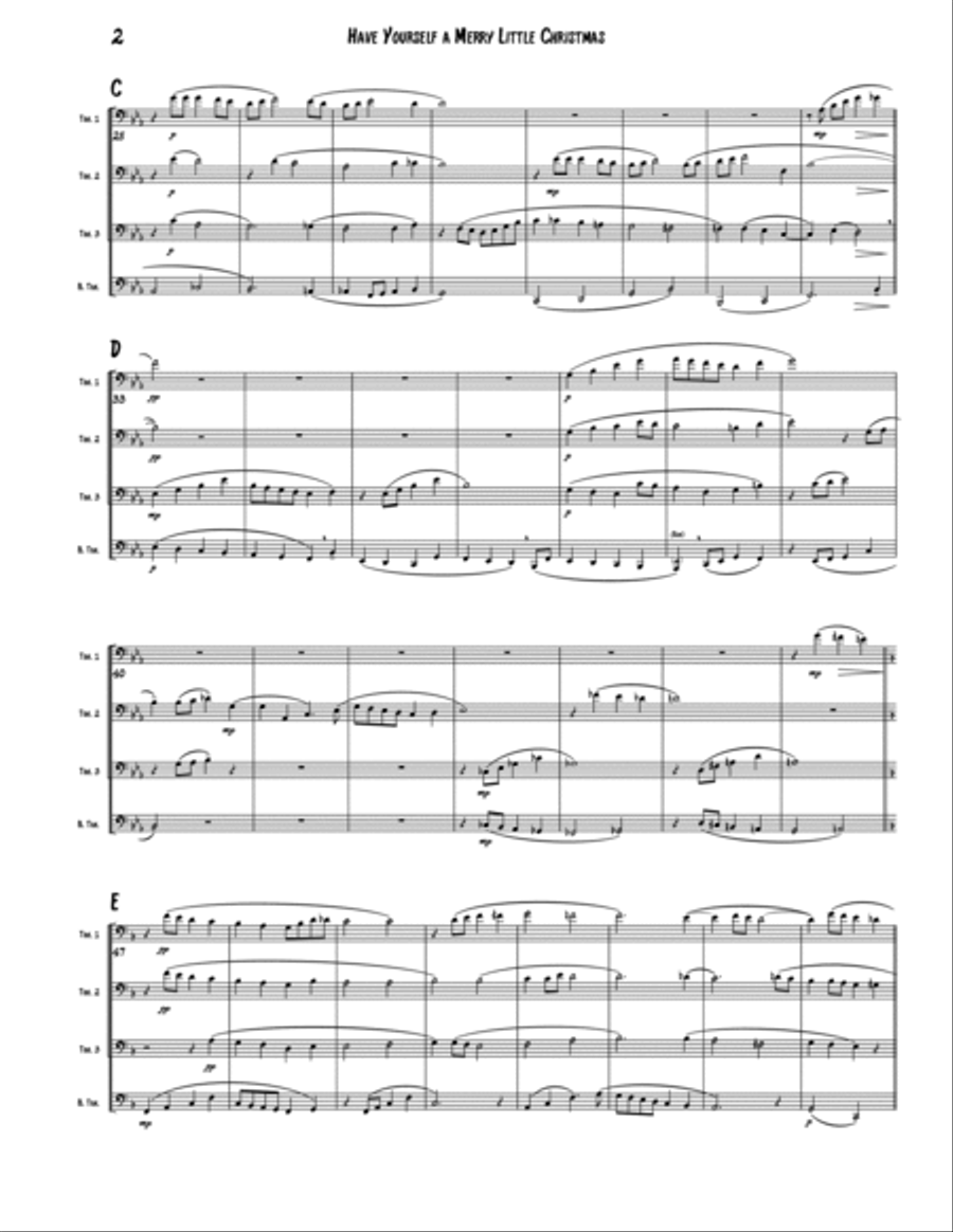 Have Yourself A Merry Little Christmas from MEET ME IN ST. LOUIS Brass Quartet scores gallery preview page 2