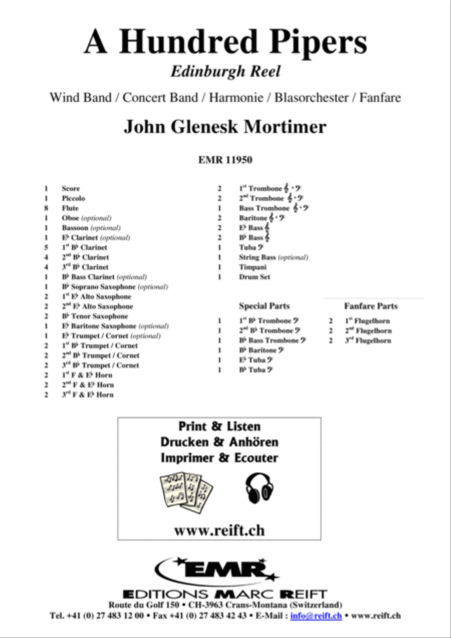 A Hundred Pipers A Hundred Pipers Concert Band scores gallery preview page 2