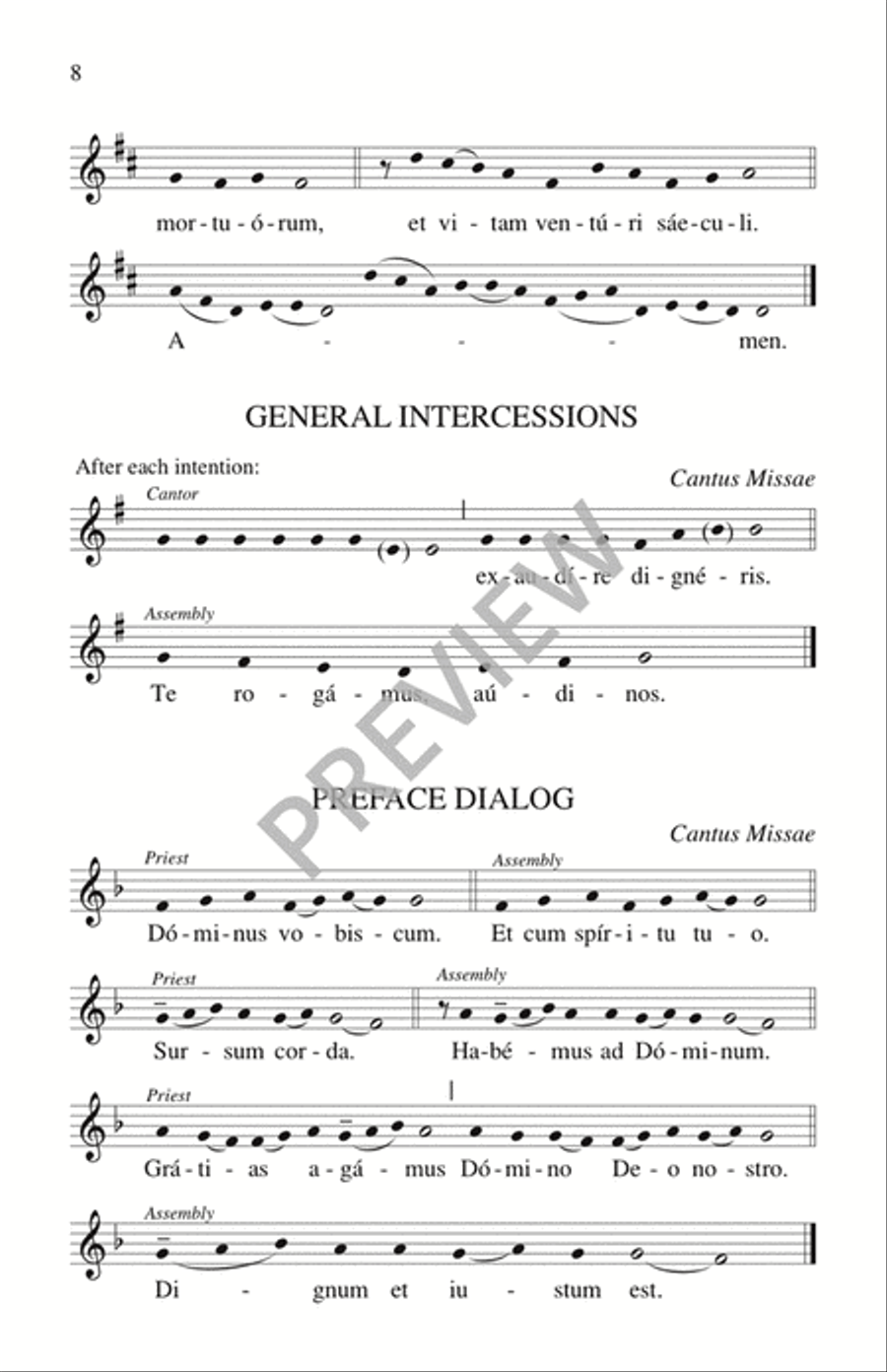 Missa de Angelis / Mass of the Angels - Assembly edition Unison Choir scores gallery preview page 9