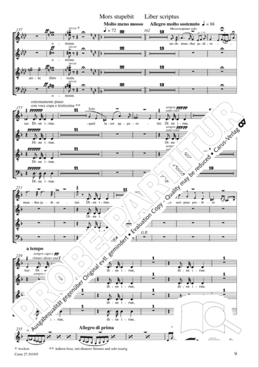 Messa da Requiem 4-Part scores gallery preview page 10