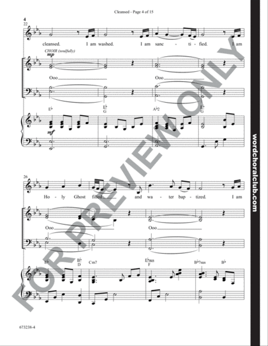 Cleansed - Anthem Cleansed - Anthem 4-Part scores gallery preview page 4