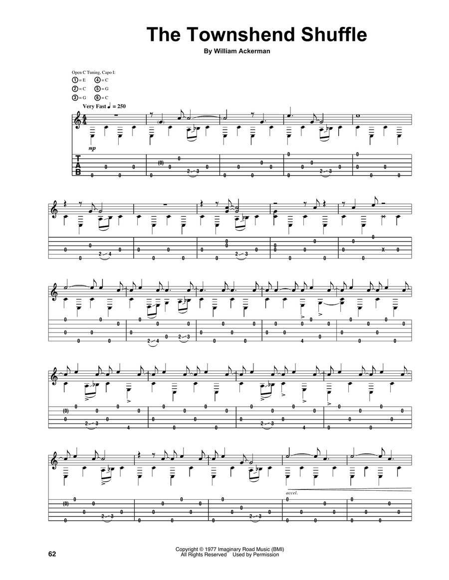 The Townshend Shuffle Acoustic Guitar scores gallery preview page 1
