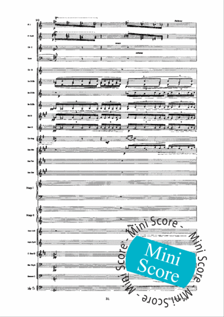 Prelude a L'Apres-Midi D'un Faune Concert Band scores gallery preview page 35