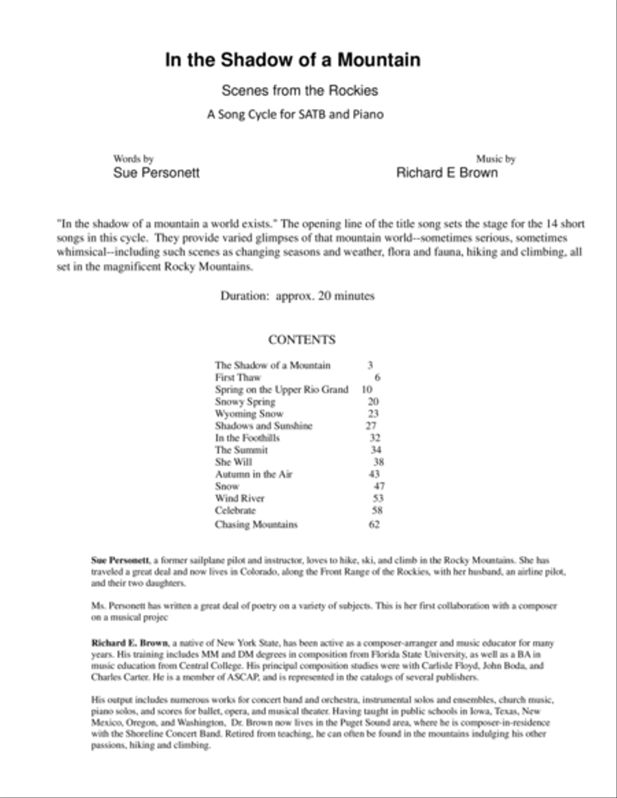In the Shadow of a Mountain 4-Part scores gallery preview page 3