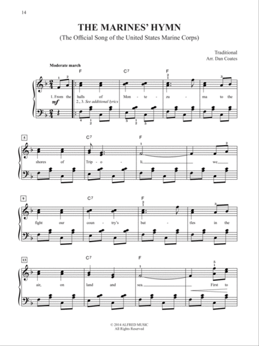Top-Requested Patriotic Sheet Music Easy Piano scores gallery preview page 4