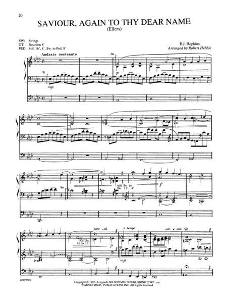Favorite Hymns for Organ by Robert Hebble Organ Solo - Sheet Music
