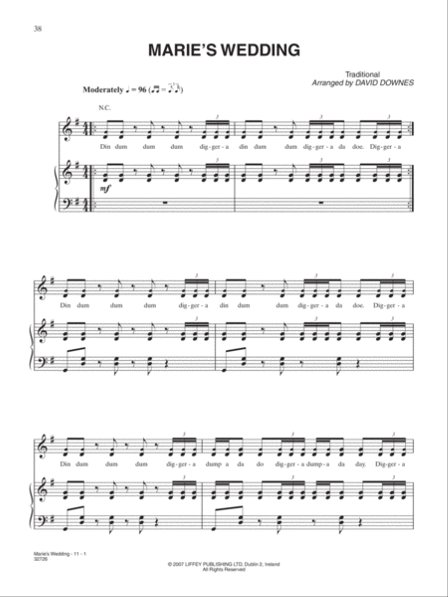 Marie's Wedding Piano, Vocal, Guitar scores gallery preview page 1